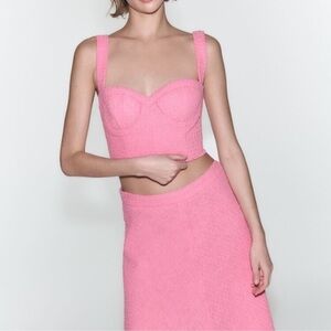 Zara TEXTURED BUSTIER Top sz. Small
